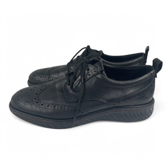 ECCO Hybrid Brogue Black Leather Oxford Wing Tip Black Sz 7 Brogue Comfort main image 8